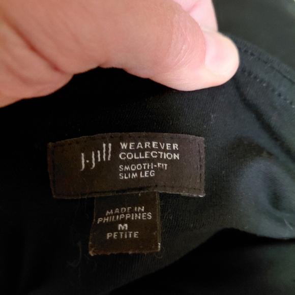 J Jill Wearever Black Stretchy Smooth Feel Pull On Pants Medium - Picture 2 of 4